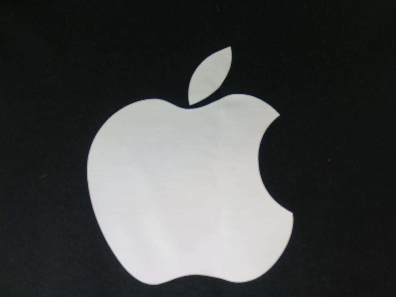 Apple Logo Tshirt Black With White Print - TshirtNow.net - 2