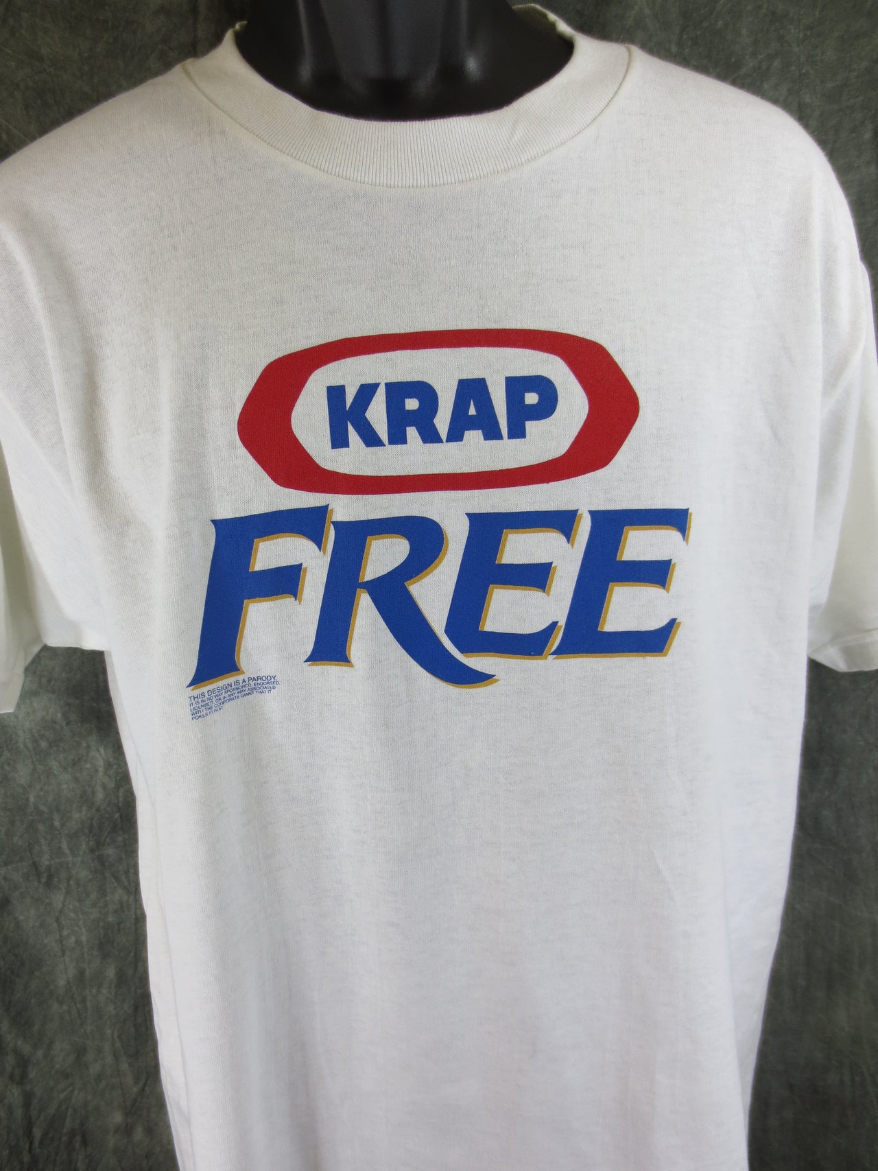 Krap Free Adult White Size L Large Tshirt - TshirtNow.net - 4