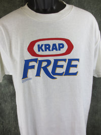 Thumbnail for Krap Free Adult White Size L Large Tshirt - TshirtNow.net - 4