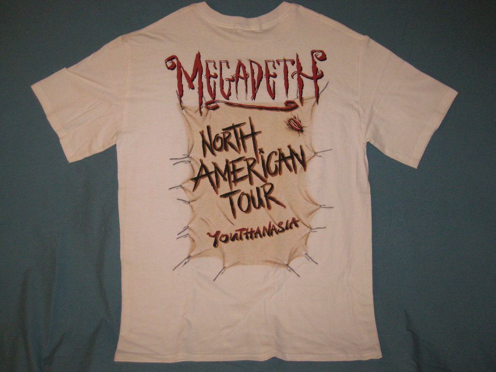 Megadeth Skole Youthanasia Tour Tshirt Size L - TshirtNow.net - 2