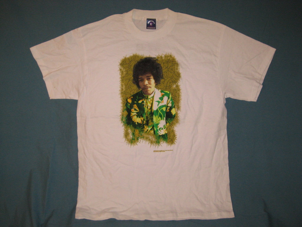 Jimi Hendrix Green Jacket Tshirt Size L - TshirtNow.net - 1