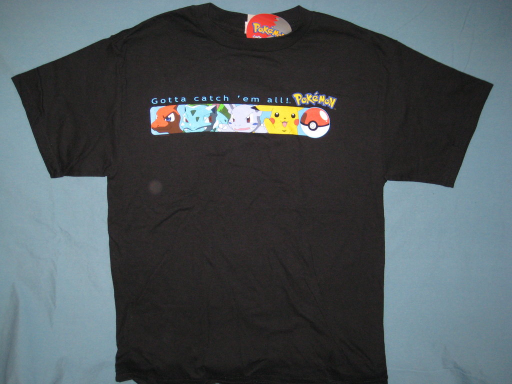 Pokemon Black Colored Tshirt Size Large - TshirtNow.net