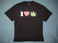 Thumbnail for I Love Marijuana Sign Language Symbols Black Tshirt Size L - TshirtNow.net