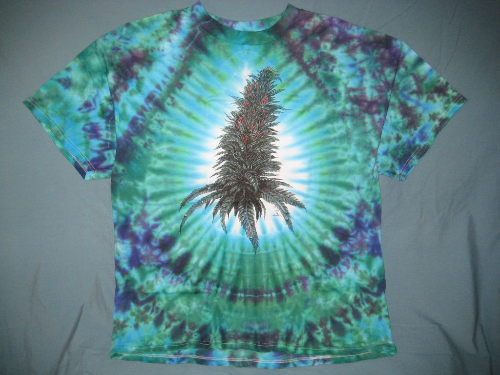 Marijuana Bud Custom Tye Dye Tshirt Size XL - TshirtNow.net