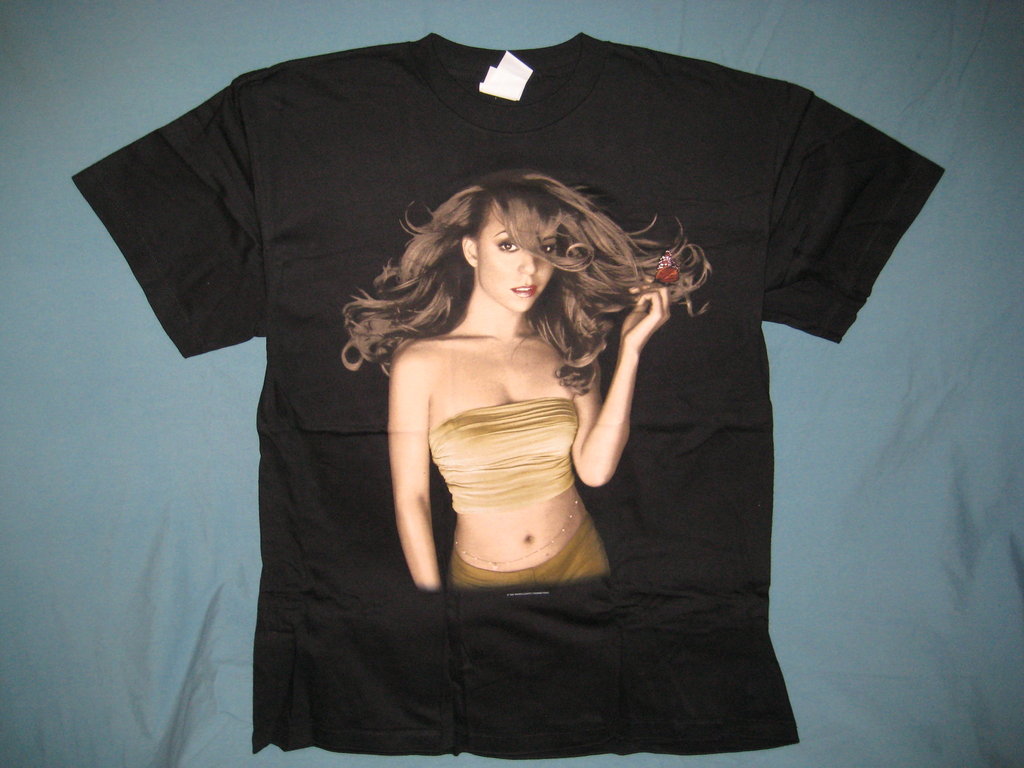 Mariah Carey Butterfly Adult Black Size L Large Tshirt - TshirtNow.net - 1