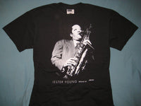 Thumbnail for Jazz Lester Young Black Tshirt Size XL - TshirtNow.net
