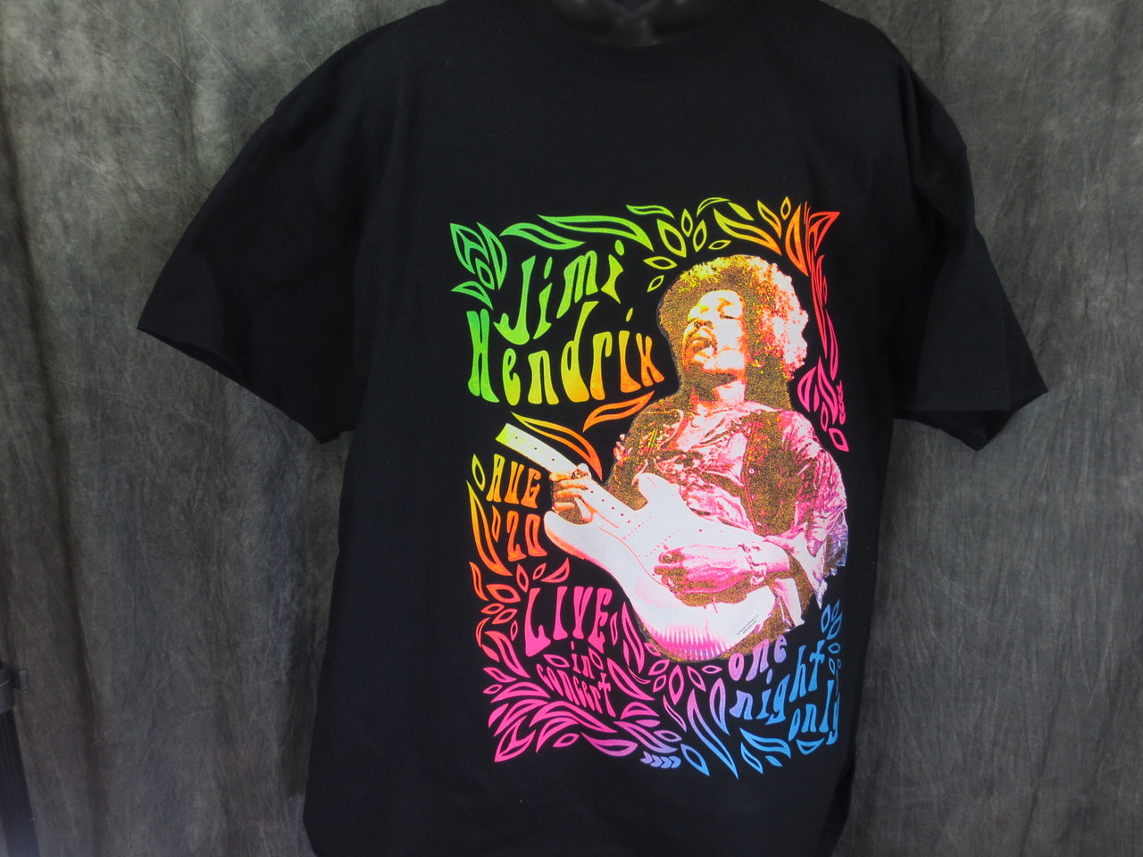 Jimi Hendrix Neon One Night tshirt - TshirtNow.net - 1