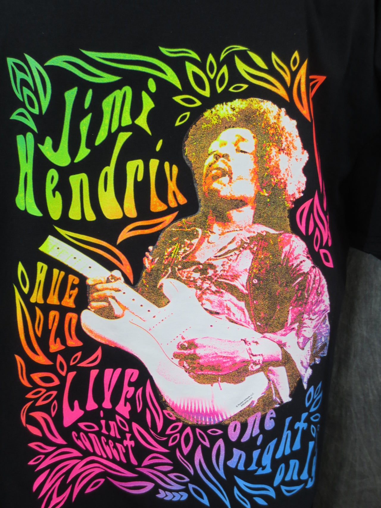 Jimi Hendrix Neon One Night tshirt - TshirtNow.net - 2