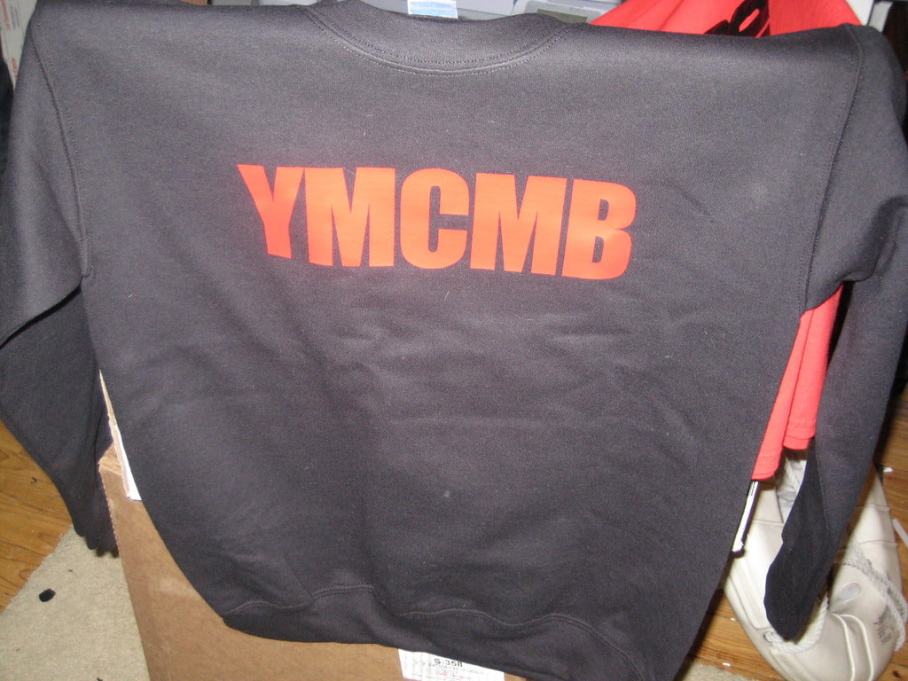 Ymcmb Crewneck Sweatshirt: Black With Red Print - TshirtNow.net - 2