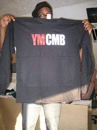 Thumbnail for Ymcmb Longsleeve Tshirt: Black With Red & White Print - TshirtNow.net - 2