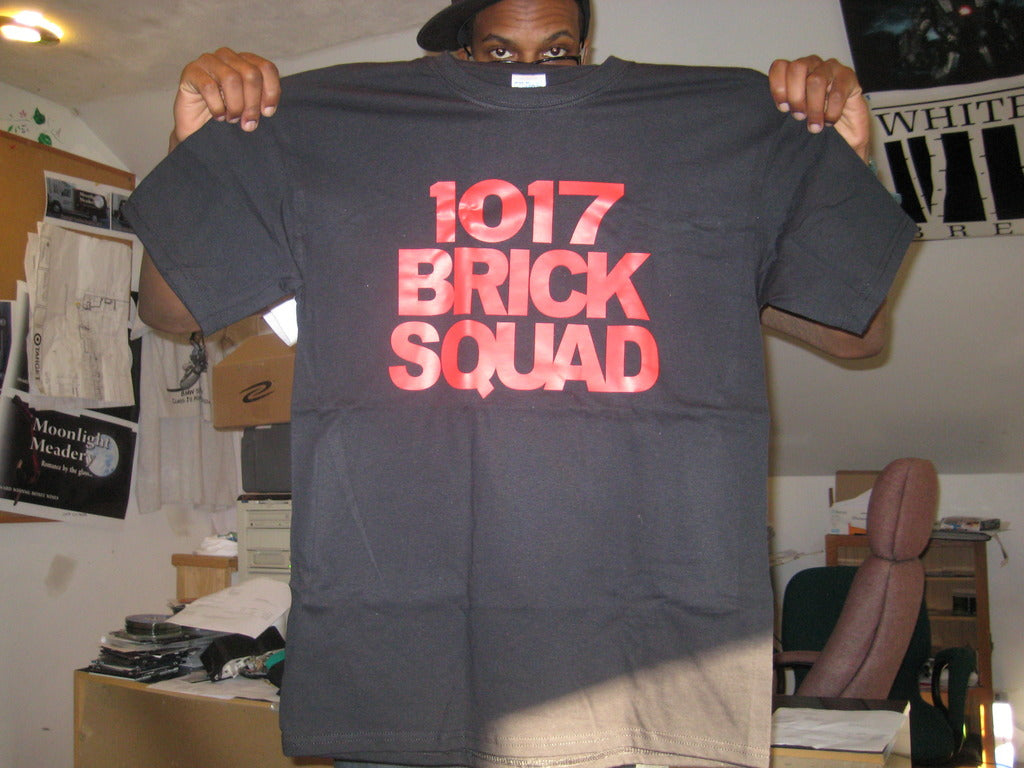 1017 Brick Squad Tshirt: Black With Red Print - TshirtNow.net - 2