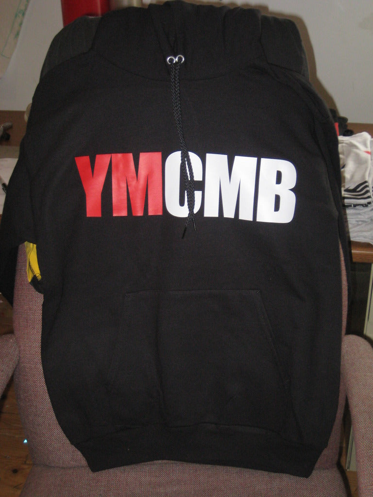 Ymcmb Hoodie: Black With Oversize Red & White Print - TshirtNow.net - 2