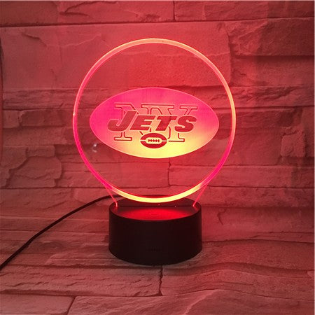 NFL NEW YORK JETS LOGO 3D LED LIGHT LAMP