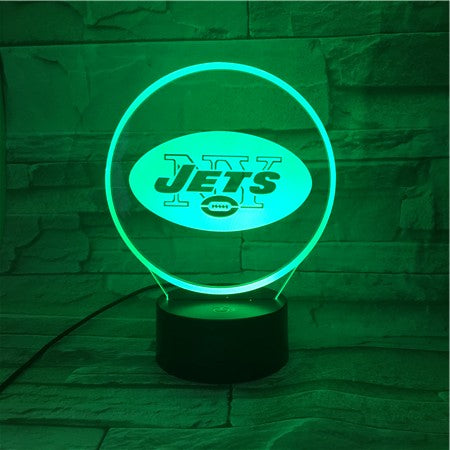NFL NEW YORK JETS LOGO 3D LED LIGHT LAMP