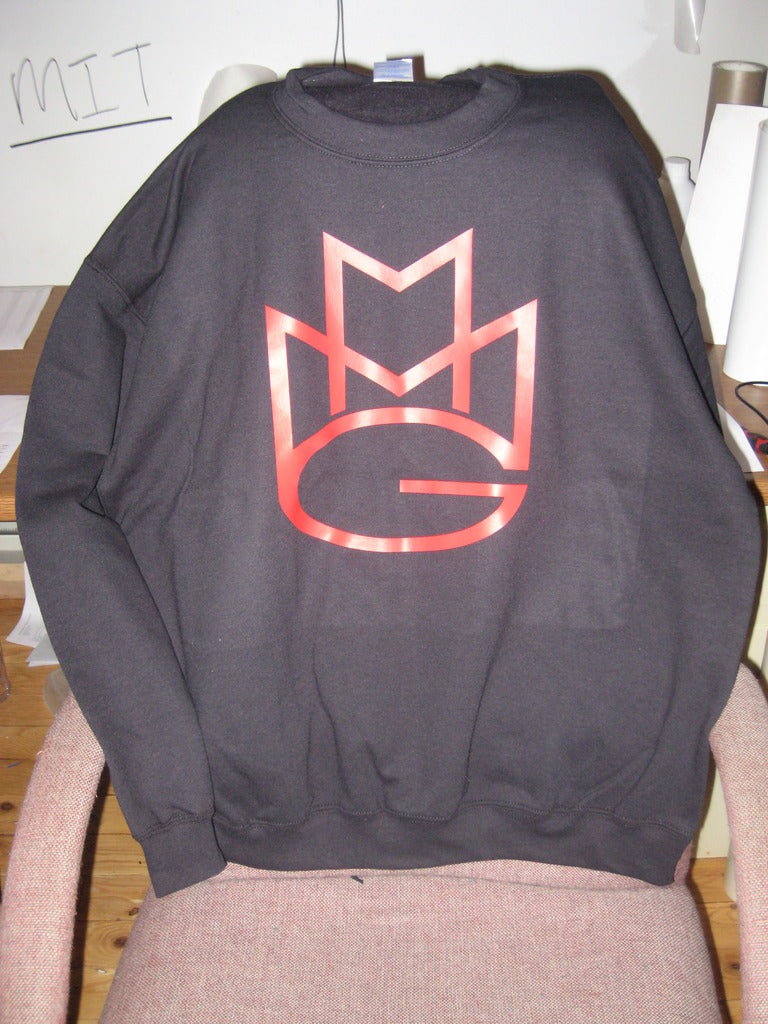 Maybach Music Crewneck Sweatshirt:Black with Red Print - TshirtNow.net - 2
