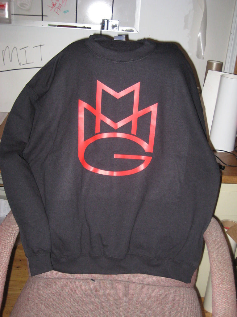 Maybach Music Crewneck Sweatshirt:Black with Red Print - TshirtNow.net - 3