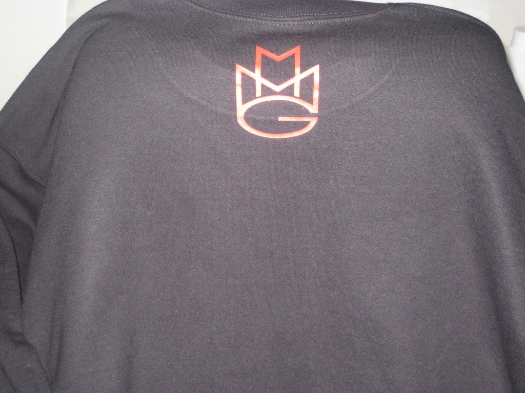 Maybach Music Crewneck Sweatshirt:Black with Red Print - TshirtNow.net - 4