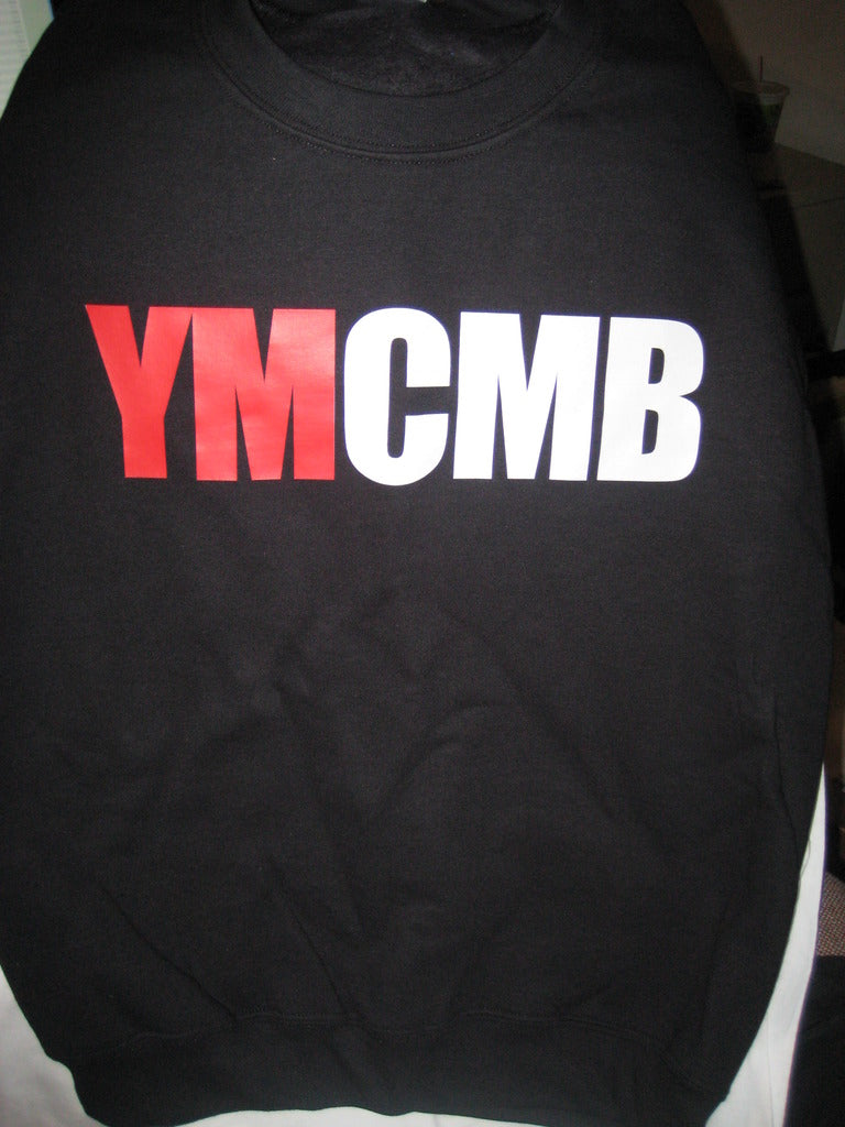 Ymcmb Crewneck Sweatshirt: Black With Oversize Red and White Print - TshirtNow.net - 4