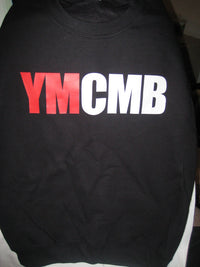 Thumbnail for Ymcmb Crewneck Sweatshirt: Black With Oversize Red and White Print - TshirtNow.net - 4