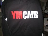 Thumbnail for Ymcmb Crewneck Sweatshirt: Black With Oversize Red and White Print - TshirtNow.net - 5