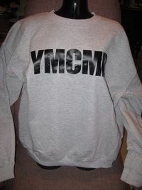 Thumbnail for Ymcmb Crewneck Sweatshirt: Grey With Oversize Black Print - TshirtNow.net - 2