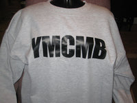 Thumbnail for Ymcmb Crewneck Sweatshirt: Grey With Oversize Black Print - TshirtNow.net - 3