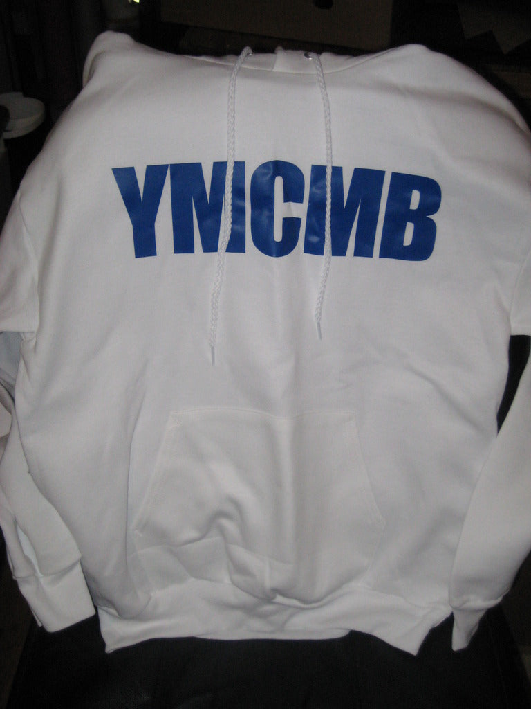 Ymcmb Hoodie: White With Blue Print - TshirtNow.net - 3