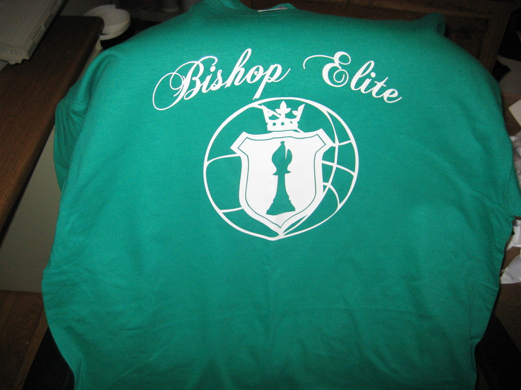 Bishop Elite "Logo" Tshirt: Kelly Green (White Print) - TshirtNow.net - 2