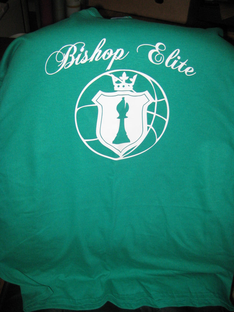 Bishop Elite "Logo" Tshirt: Kelly Green (White Print) - TshirtNow.net - 3