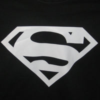 Thumbnail for Superman White Classic Plain Logo Black Tshirt - TshirtNow.net - 5