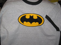 Thumbnail for Batman Logo Heather Grey Ringer Tshirt - TshirtNow.net - 2