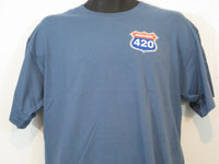 Thumbnail for Highway 420 Tshirt: Blue Colored Tshirt - TshirtNow.net - 1