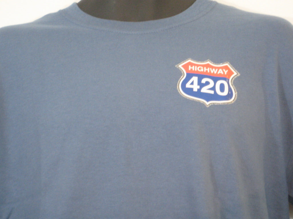 Highway 420 Tshirt: Blue Colored Tshirt - TshirtNow.net - 2