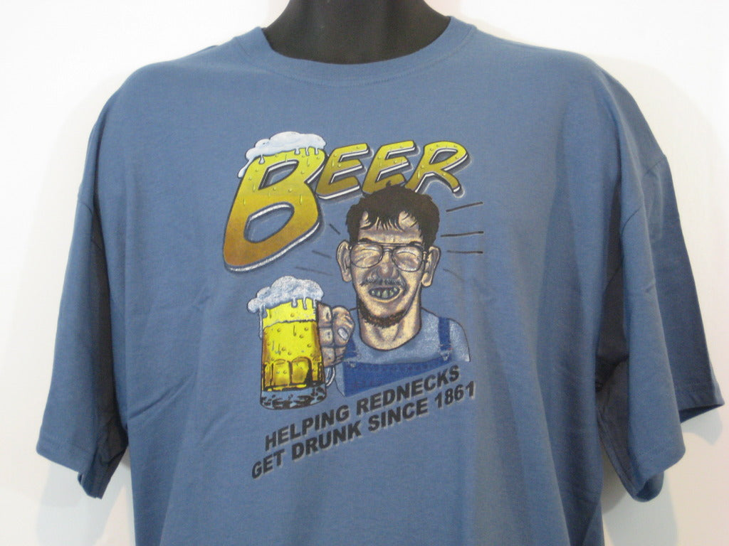 Beer...making Rednecks Drunk Tshirt: Blue Colored Tshirt - TshirtNow.net - 1