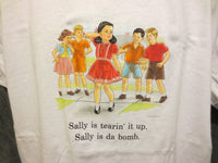 Thumbnail for Childhood Sally is Tearin it Up, Sally is Da Bomb Adult White Tshirt - TshirtNow.net - 5
