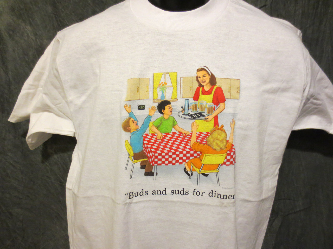 Childhood Buds and Suds for Dinner Adult White Tshirt - TshirtNow.net - 4