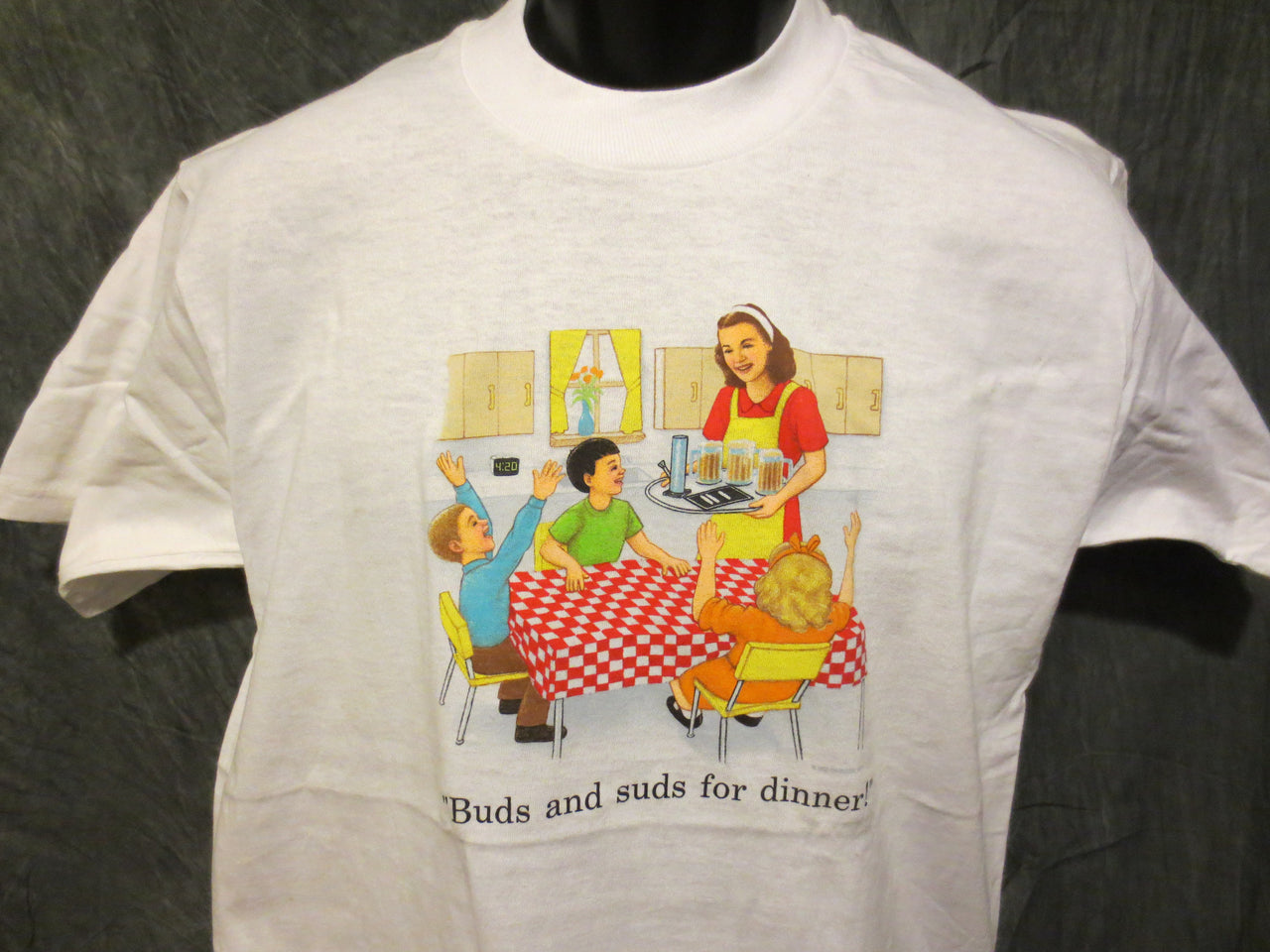 Childhood Buds and Suds for Dinner Adult White Tshirt - TshirtNow.net - 6
