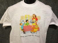 Thumbnail for Childhood Buds and Suds for Dinner Adult White Tshirt - TshirtNow.net - 6