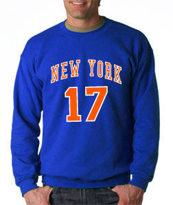 New York Knicks Jeremy Lin - Blue Crewneck Sweatshirt - TshirtNow.net
