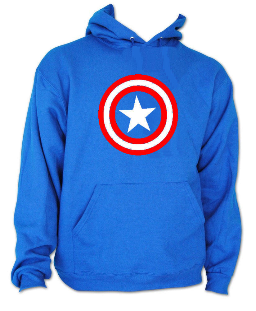 Captain America Shield Logo Royal Blue Hoodie Sweatshirt - TshirtNow.net - 2