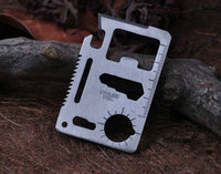 Thumbnail for 11 in 1 Multifunction Outdoor Hunting Survival Camping Pocket Military Credit Card Knife Multitool