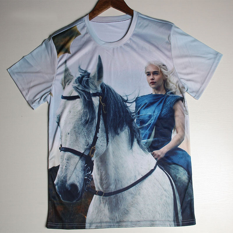 Game Of Thrones Danys Targaryen On Horseback Allover Print Tshirt - TshirtNow.net - 1