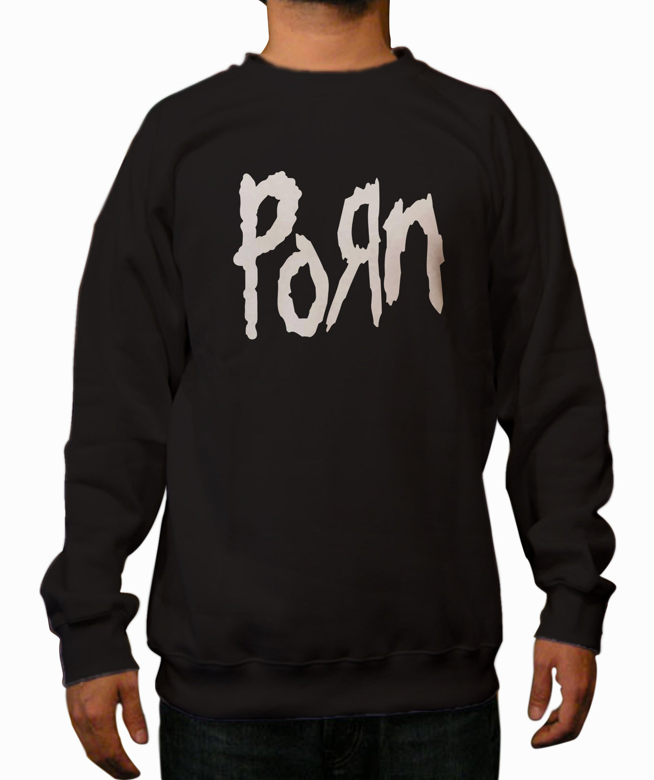 Porn Black Crewneck Sweatshirt - TshirtNow.net - 1