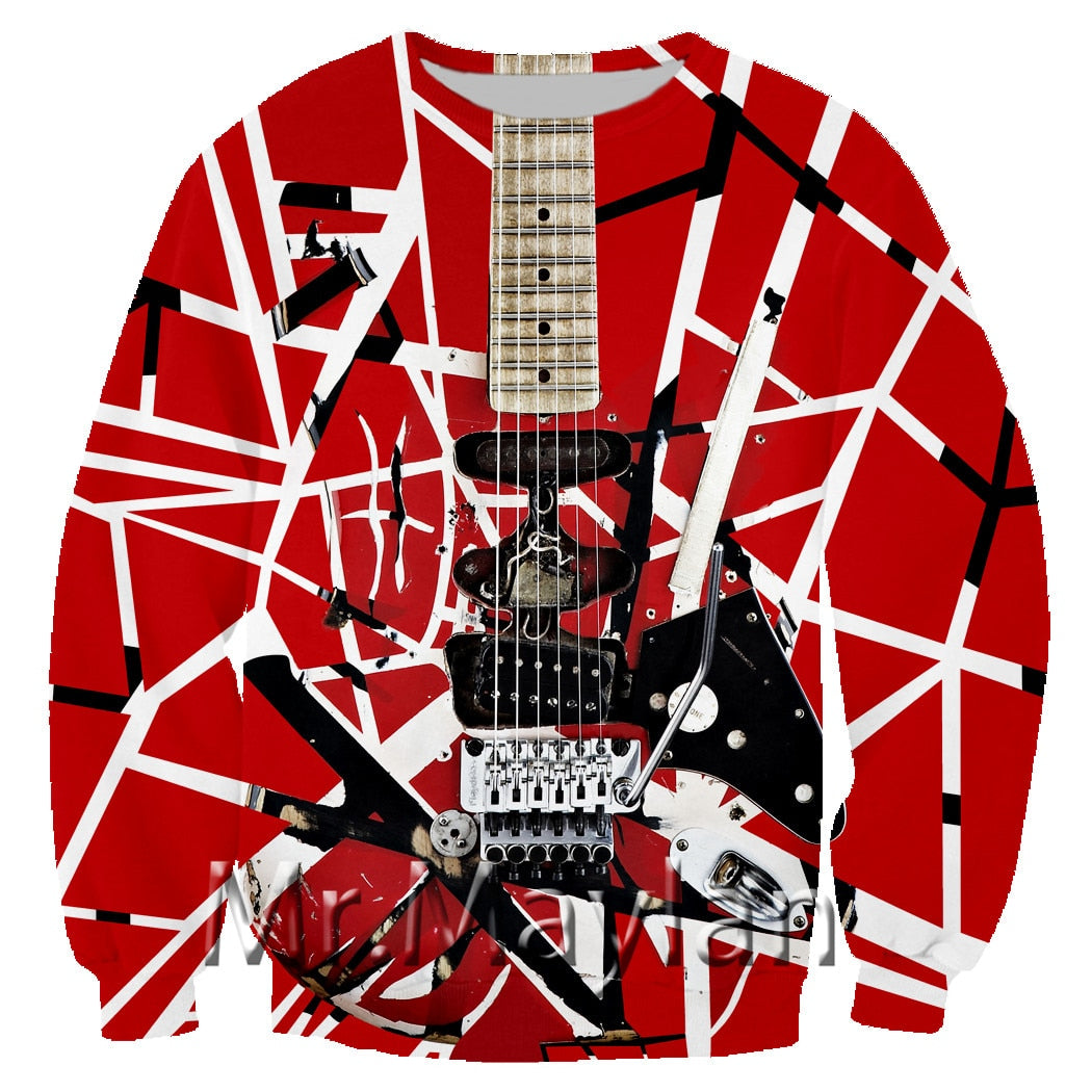 Van Halen Frankenstrat Stripe Allover 3d Print Hoodie