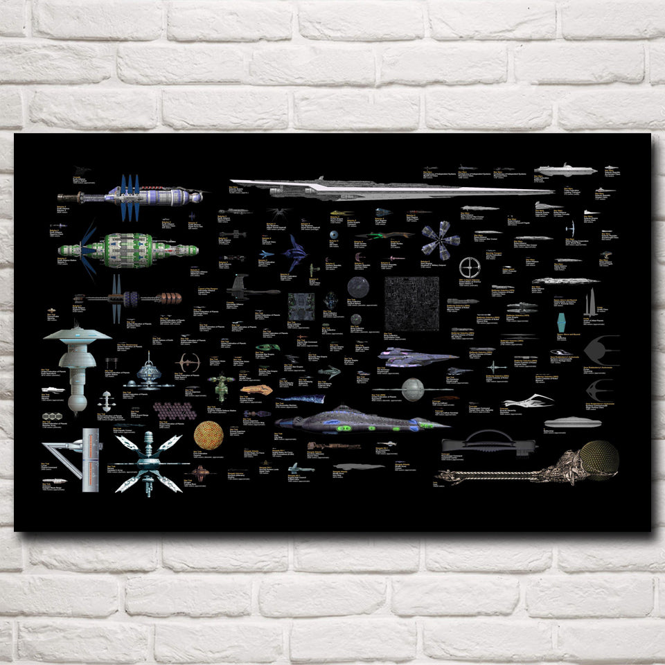 Star Trek Babylon 5 Space Battlestar Galactica Art Silk Poster Wall Art