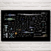 Thumbnail for Star Trek Babylon 5 Space Battlestar Galactica Art Silk Poster Wall Art
