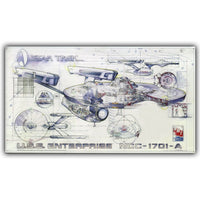 Thumbnail for Star Trek Spaceship Blueprints Poster Silk Wall Art
