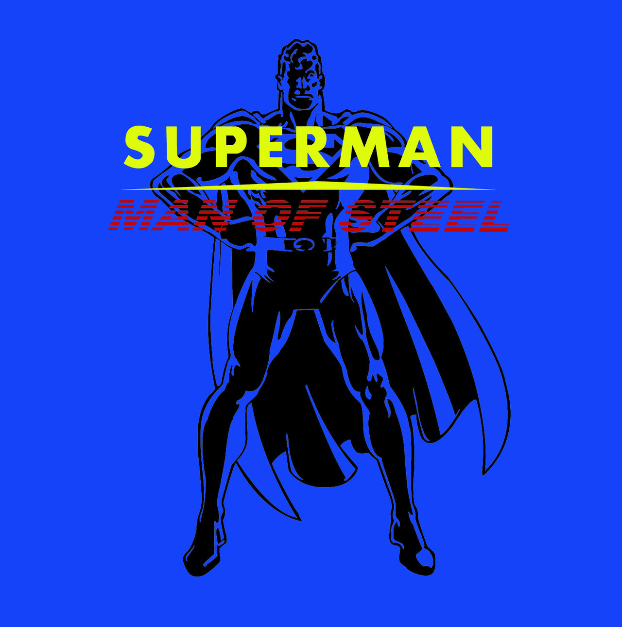 Superman Man Of Steel Standing Figure Logo on Blue Tank Top for Men - TshirtNow.net - 2
