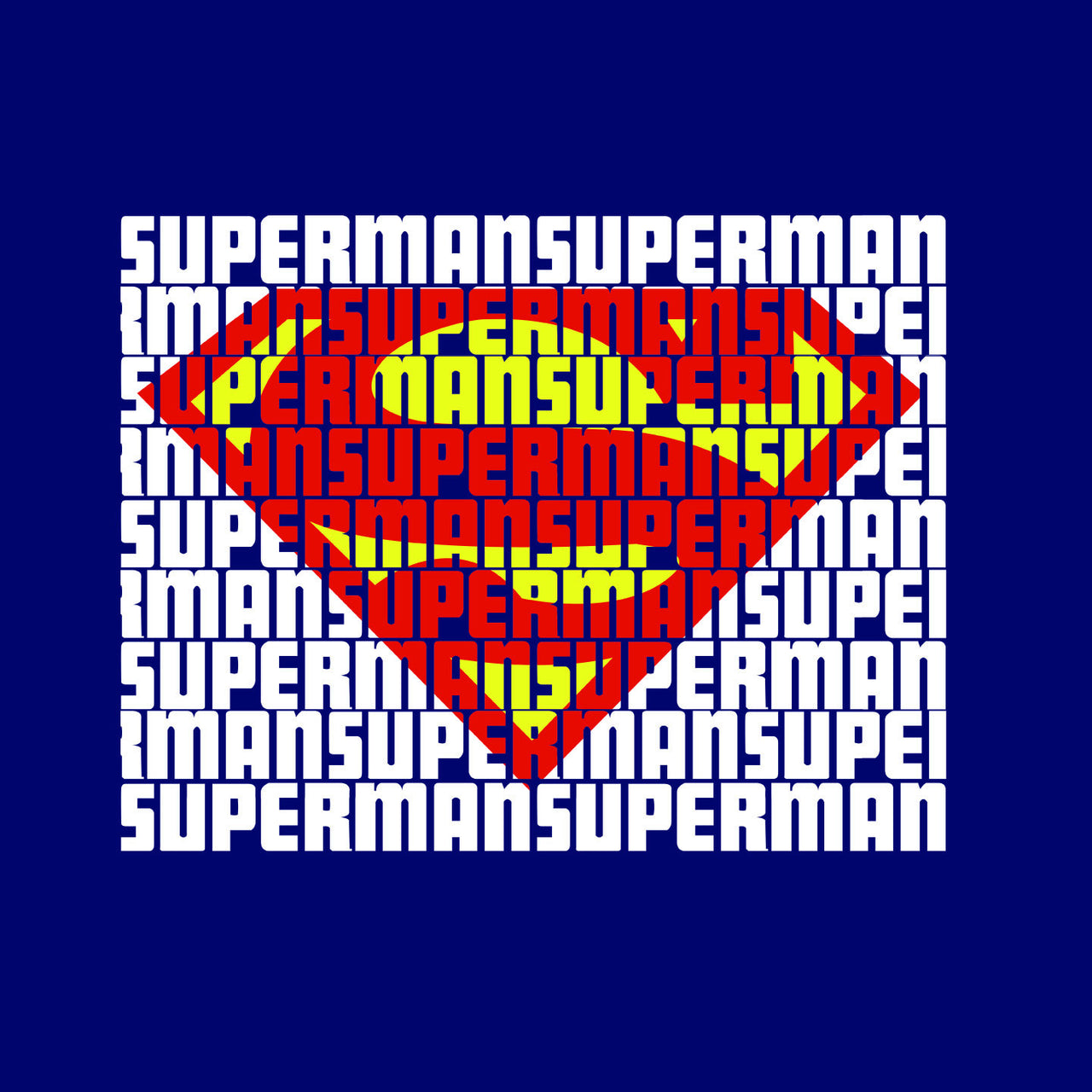 Superman Word Art Logo On Navy Tank Top for Men - TshirtNow.net - 2
