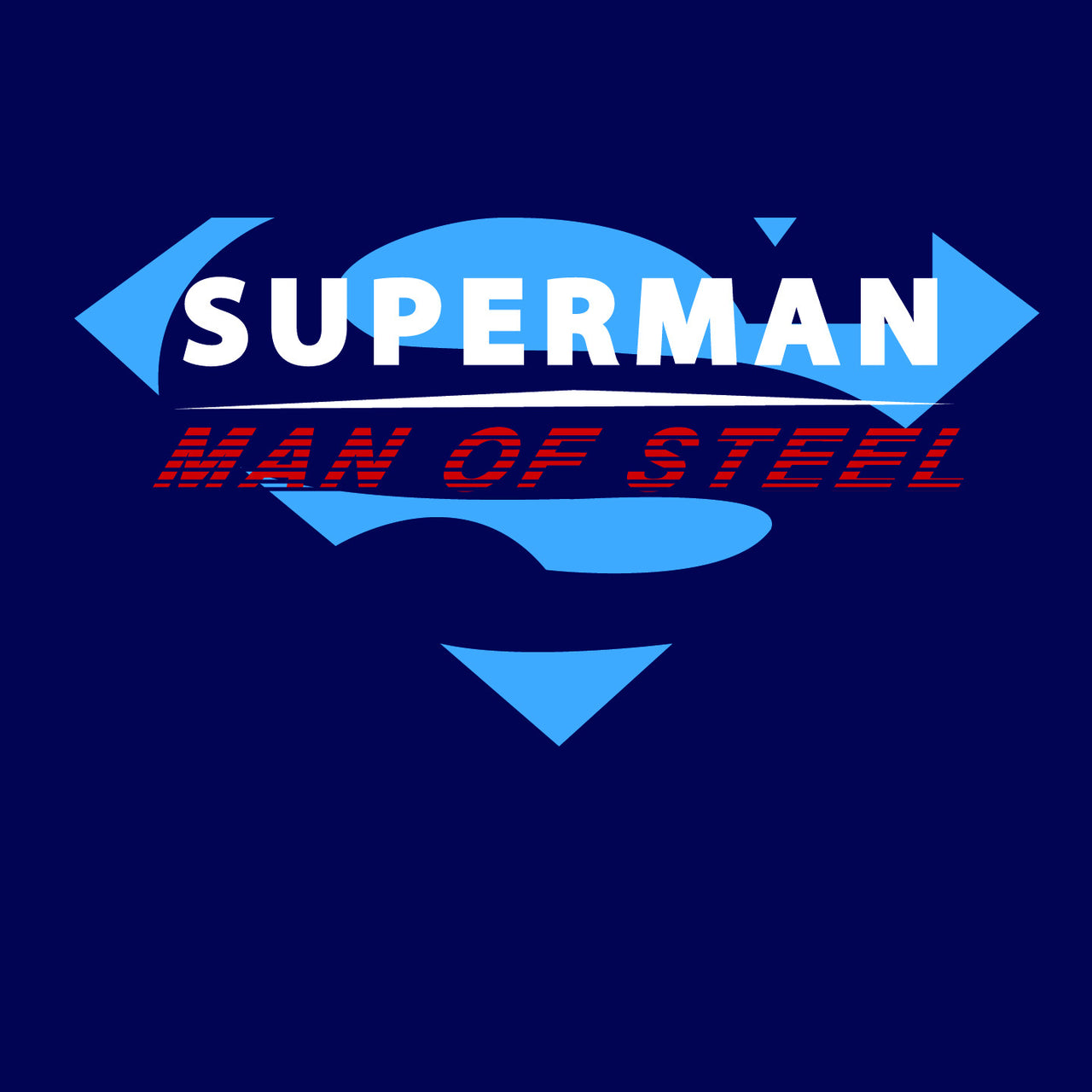 Superman Man of Steel Logo on Navy Colored Tank top for Men - TshirtNow.net - 2